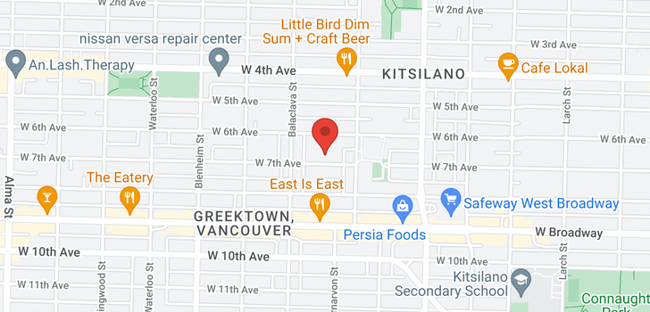 map of 3015 W 7TH AVENUE